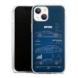 Silikon Glitter Case transparent-silber