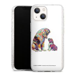 Silikon Glitter Case transparent-silber