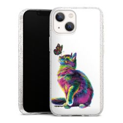 Silikon Glitter Case transparent-silber