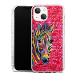 Silikon Glitter Case transparent-silber