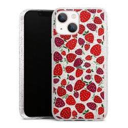 Silikon Glitter Case transparent-silber