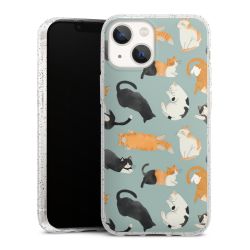 Silikon Glitter Case transparent-silber