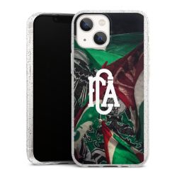 Silikon Glitter Case transparent-silber