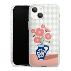 Silikon Glitter Case transparent-silber