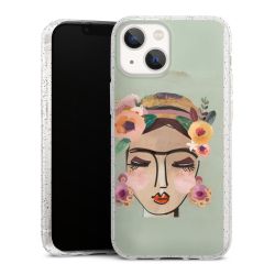 Silikon Glitter Case transparent-silber