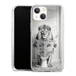 Silikon Glitter Case transparent-silber