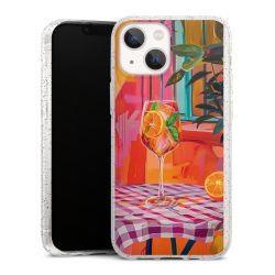 Silikon Glitter Case transparent-silber