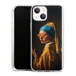 Silikon Glitter Case transparent-silber