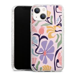 Silikon Glitter Case transparent-silber