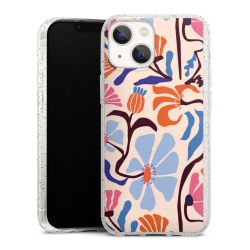 Silikon Glitter Case transparent-silber