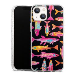 Silikon Glitter Case transparent-silber