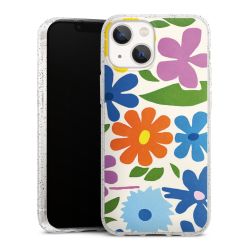 Silikon Glitter Case transparent-silber