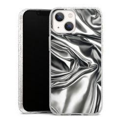 Silikon Glitter Case transparent-silber