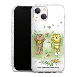 Silikon Glitter Case transparent-silber