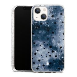 Silikon Glitter Case transparent-silber