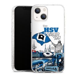 Silikon Glitter Case transparent-silber