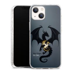 Silikon Glitter Case transparent-silber