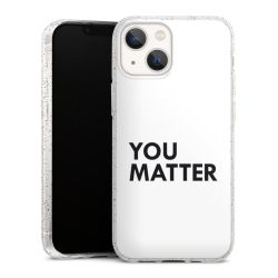 Silikon Glitter Case transparent-silber