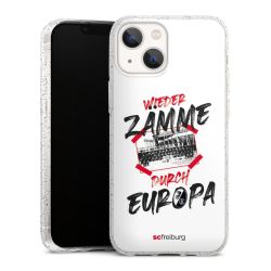 Silikon Glitter Case transparent-silber