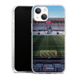 Silikon Glitter Case transparent-silber