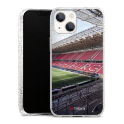 Silikon Glitter Case transparent-silber