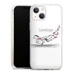 Silikon Glitter Case transparent-silber