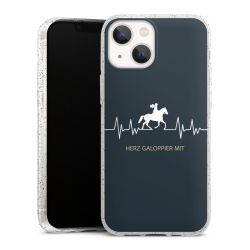 Silikon Glitter Case transparent-silber