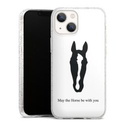 Silikon Glitter Case transparent-silber