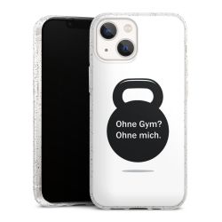 Silikon Glitter Case transparent-silber