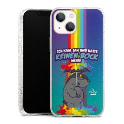 Silikon Glitter Case transparent-silber