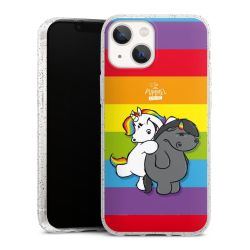 Silikon Glitter Case transparent-silber