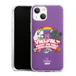 Silikon Glitter Case transparent-silber