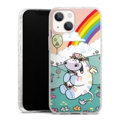 Silikon Glitter Case transparent-silber