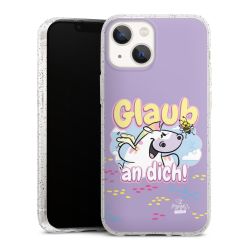 Silikon Glitter Case transparent-silber