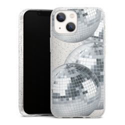 Silikon Glitter Case transparent-silber