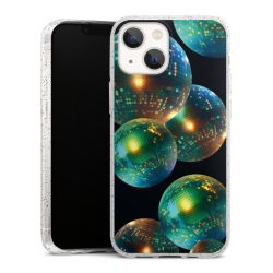 Silikon Glitter Case transparent-silber