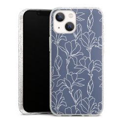 Silikon Glitter Case transparent-silber
