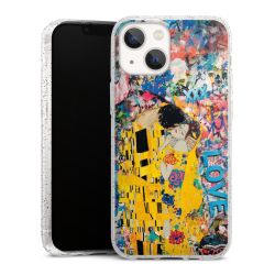 Silikon Glitter Case transparent-silber