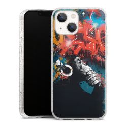 Silikon Glitter Case transparent-silber