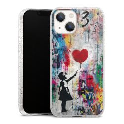 Silikon Glitter Case transparent-silber