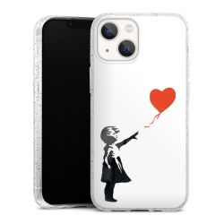 Silikon Glitter Case transparent-silber