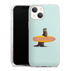 Silikon Glitter Case transparent-silber