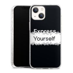 Silikon Glitter Case transparent-silber