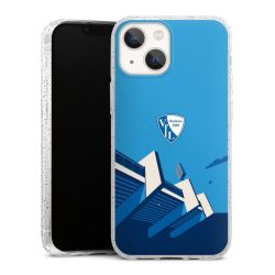 Silikon Glitter Case transparent-silber