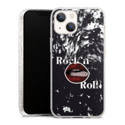 Silikon Glitter Case transparent-silber