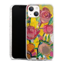 Silikon Glitter Case transparent-silber