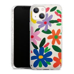 Silikon Glitter Case transparent-silber