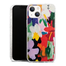 Silikon Glitter Case transparent-silber