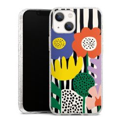 Silikon Glitter Case transparent-silber