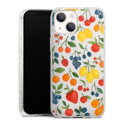 Silikon Glitter Case transparent-silber